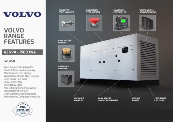 200KVA Diesel Generator – Volvo Engine – TV200